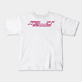 Melody Word Art Magenta Kids T-Shirt